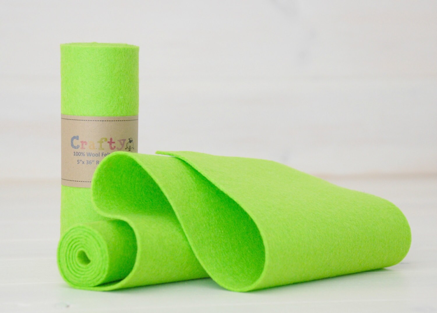 Premium Felt Roll - By The Yard - 36 Wide - Green - Soft Wool-Like 1.2mm