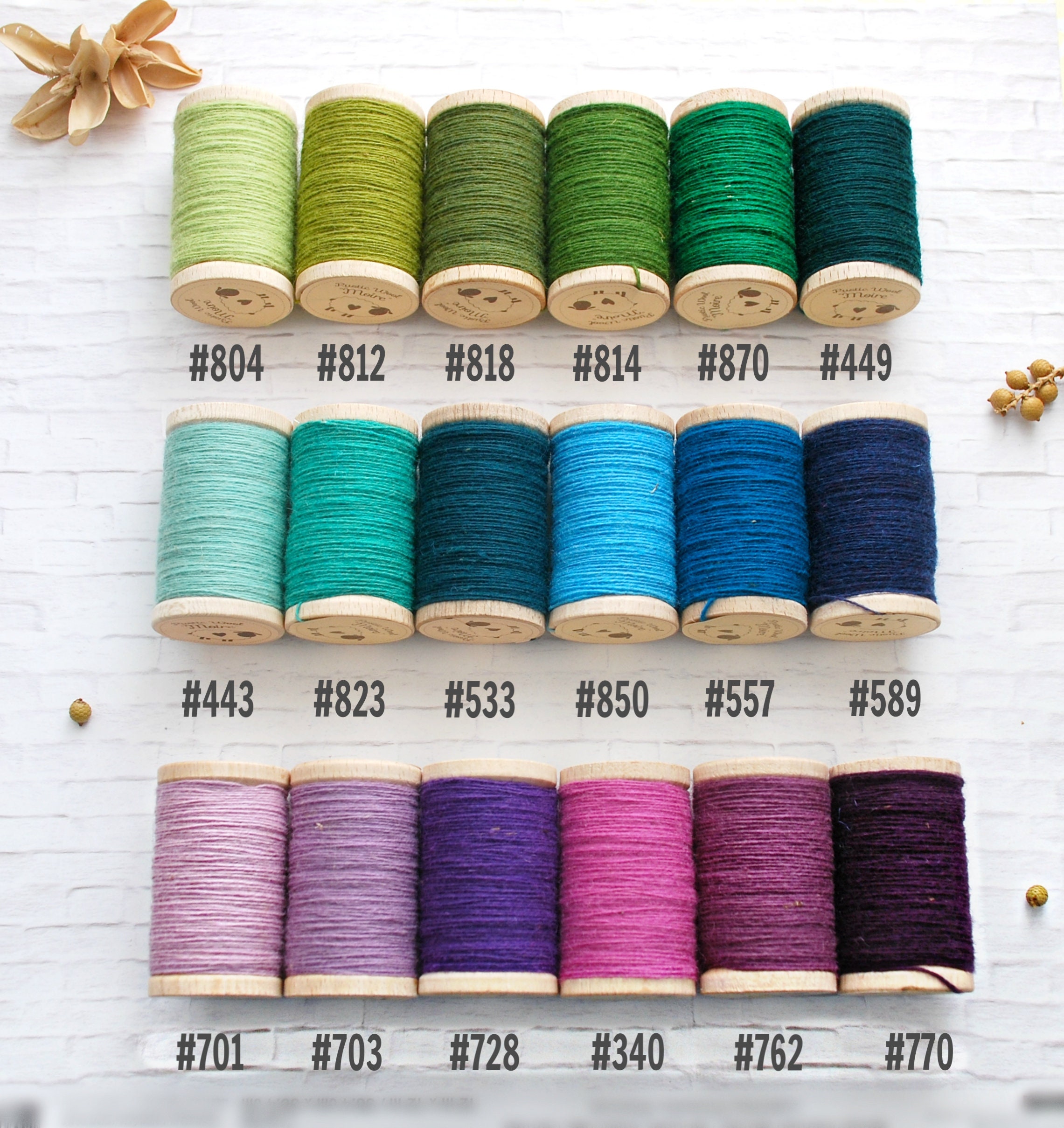 Moire Wool Thread Color Chart