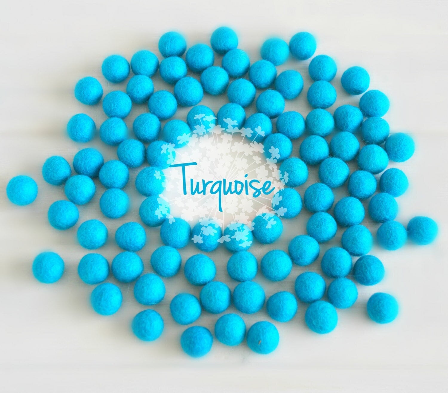 Turquoise Felt Balls – Benzie Design