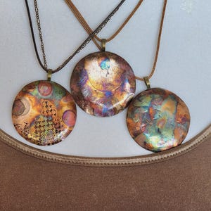 Flame Painted Copper Necklaces/Fire Painted Copper/Rustic Design/Metal Jewelry/Unique Gifts/Artistic Metal Design/Large Statement Jewelry