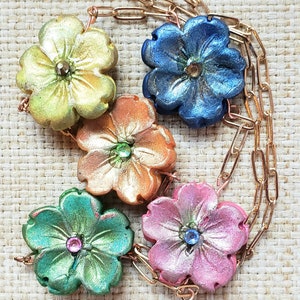 Hawaiian Lei Necklace/Colorful Flower Necklace/Hawaiian Floral Theme/Choker Necklace/Hibiscus Flowers/Plumeria Flowers/Floral Summer Jewelry