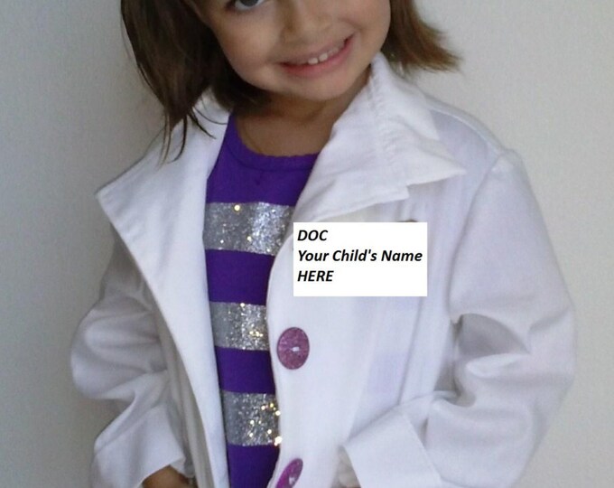 Doc Mcstuffins Inspired Costume Children's Doctor Coat Etsy