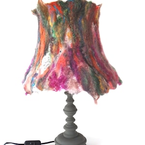 Lampshade custom made, handfelted according to your wishes. Custom handmade felt lampshade. Made to order OOAK. image 4