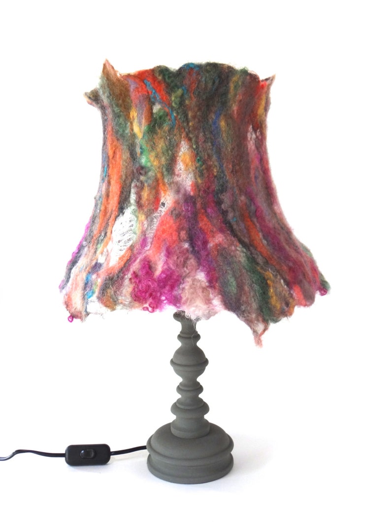 Lampshade custom made, handfelted according to your wishes. Custom handmade felt lampshade. Made to order OOAK. image 4