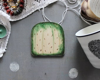 Cactus coasters set of 4, set of 2 wooden coasters cute animals office coasters cacti housewarming gift