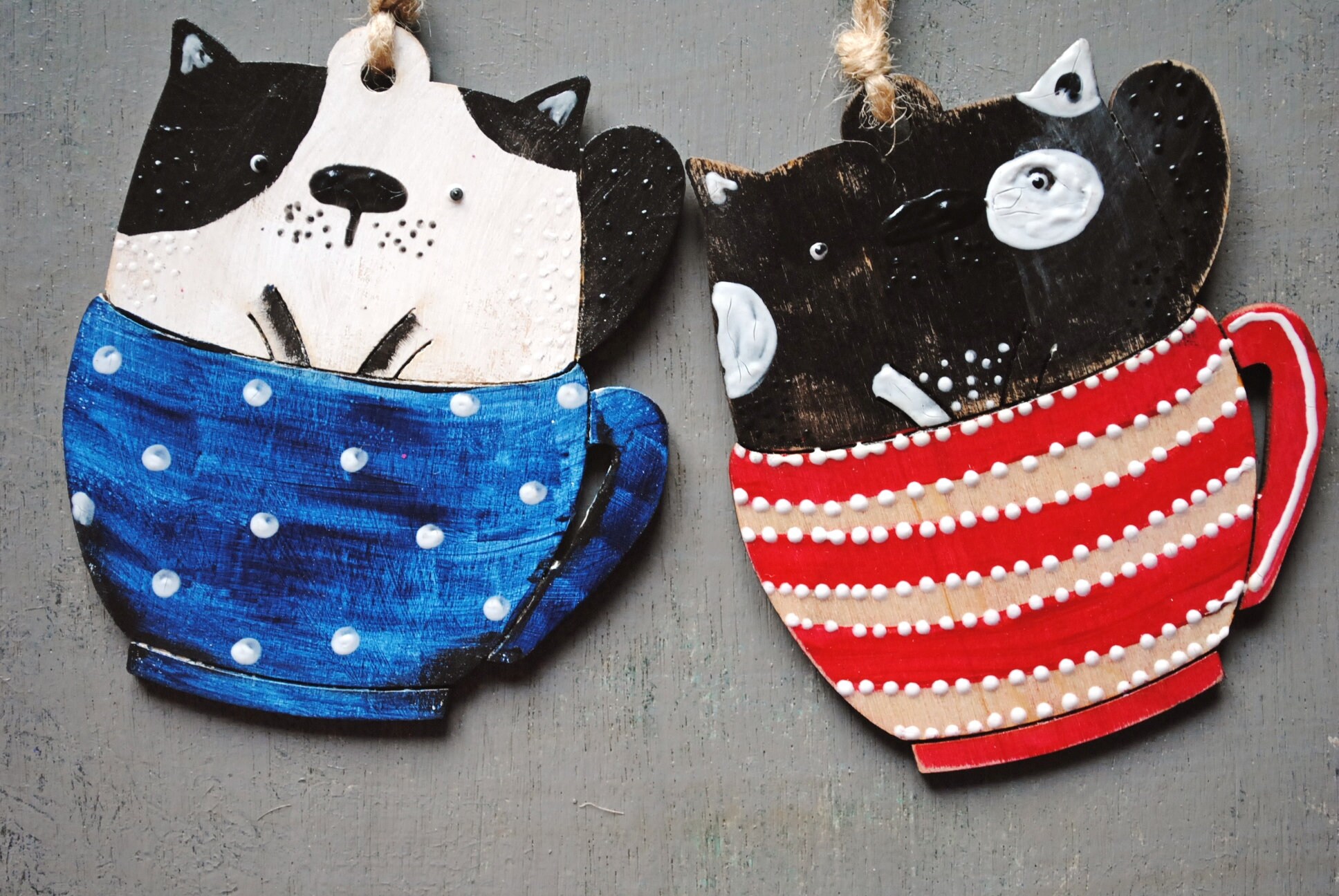 A pair of cat ornaments 4 baby shower gift Christmas decoration nursery decor birthday present