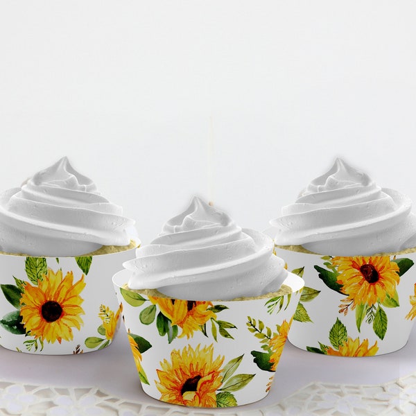 Sunflower Cupcake Etsy