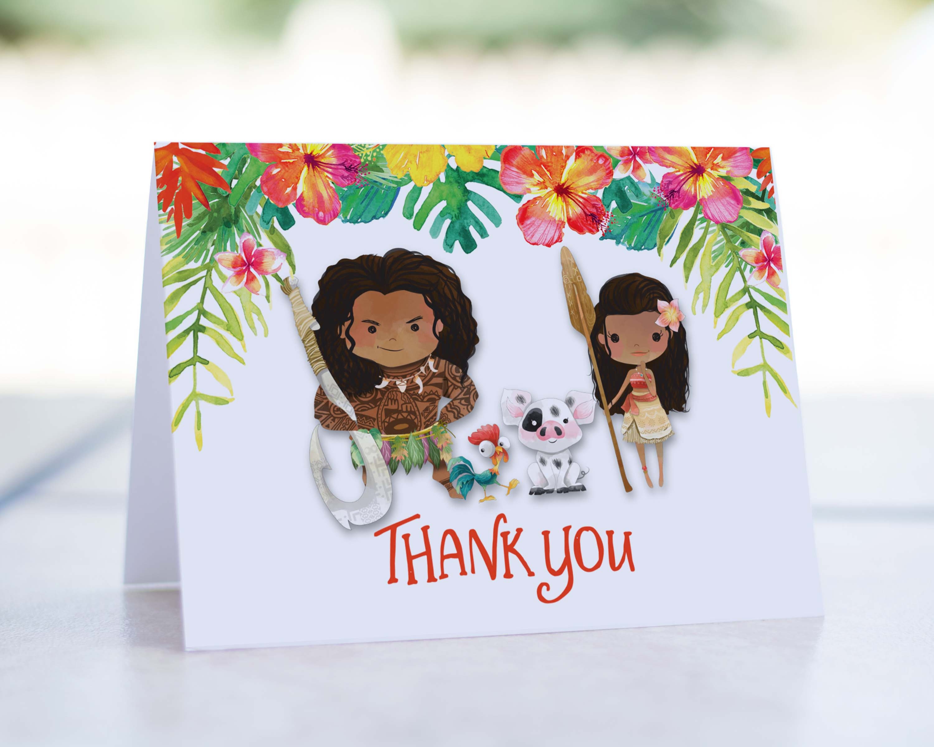 Moana Greeting Card - Etsy