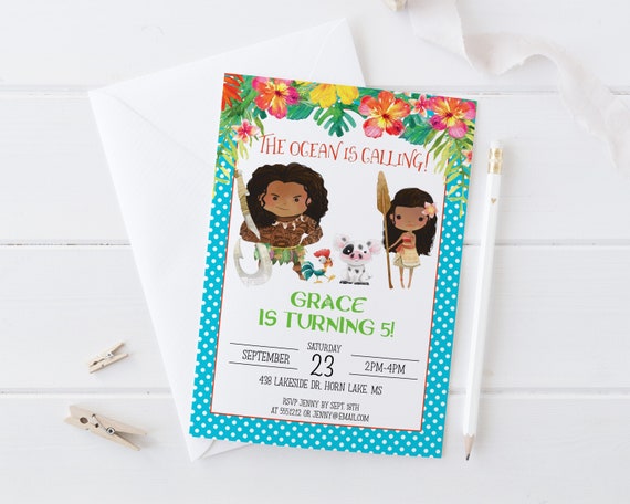 Featured image of post Blank Baby Moana Birthday Invitation Template If i just want the baby moana invitation how do i download and print just that one