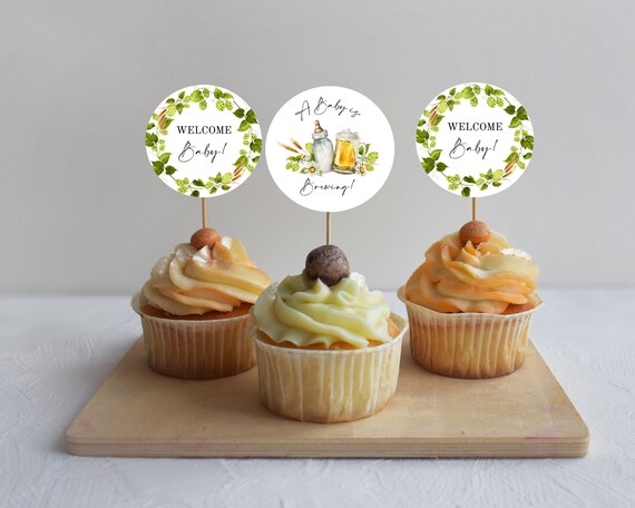 Baby Brewing Cupcake Toppers Printable Cupcake Toppers Bottles Beer Baby Brewing Cupcake Toppers Printable Cupcake Toppers Bottles Beer