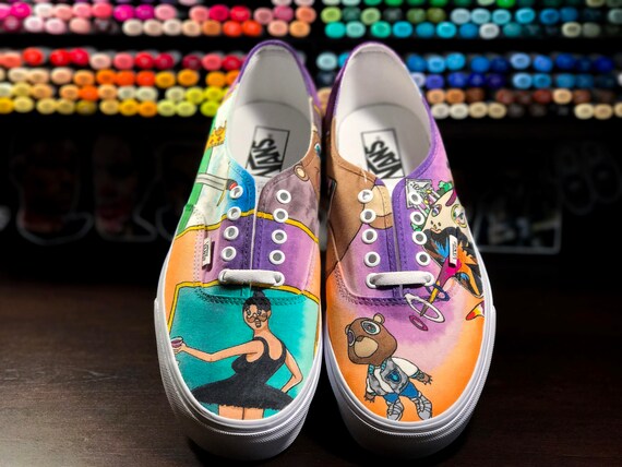 kanye custom vans