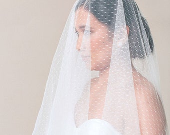 Dotted Drop Wedding Veil, Blusher Veil, Bridal Veils