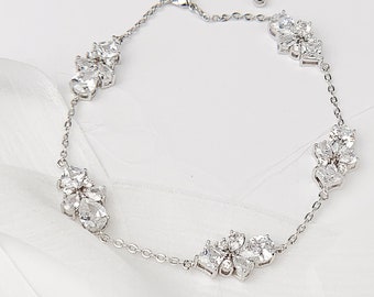 Chic Crystal Wedding Bracelet, Bridal Jewelry