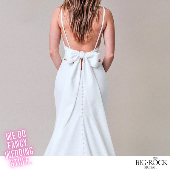Crepe Wedding Dress, Unique Wedding Dress, Simple Wedding Dress, Boho Wedding Dress, Casual Wedding Dress, Bridal Dress, Wedding Gown