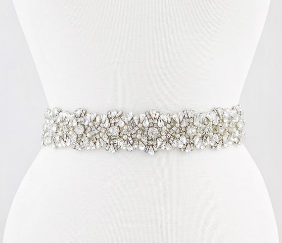 Rhinestone Belt Wedding Dress Belt Bridal Sash Bride Etsy