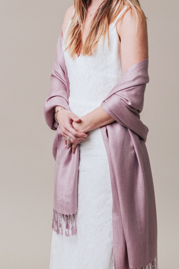 mauve wedding shawl