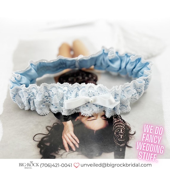 Something Blue Lace Wedding Garter, Bridal Garter, Bridal Shower Gift, Bride Gift, Wedding Accessories