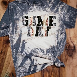 Custom Unisex T-shirt &quot;GAME DAY - BASEBALL&quot; Leopard Design by Rock&#39;n u Designs