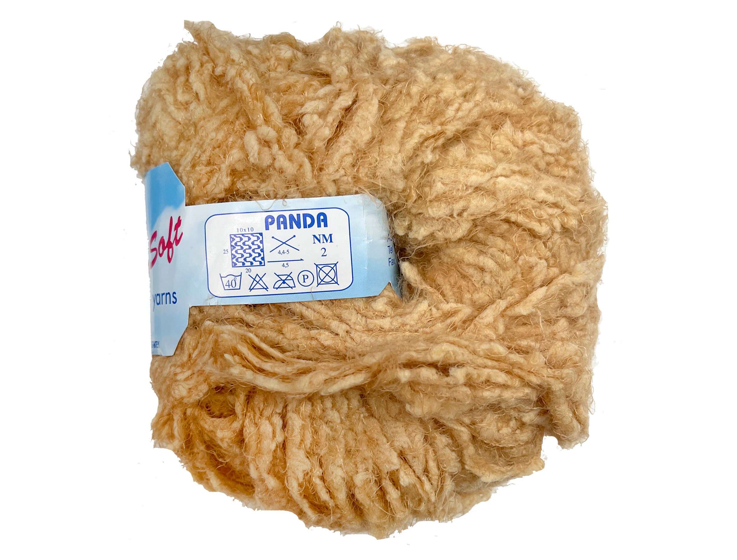 Light Brown Panda Fuzzy Plush Yarn 100 Gram, 87 Yards
