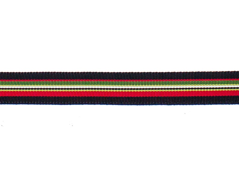 Sold by the Yard Black Stripe Vintage Grosgrain Ribbon Acetate 18 mm Wide