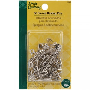 Pinos de alinhavo curvos 1-1/16&quot;, 50 unidades