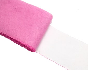 Trenza de crinolina de crin de caballo de 16 cm de ancho - Rosa claro - Se vende cortada a medida