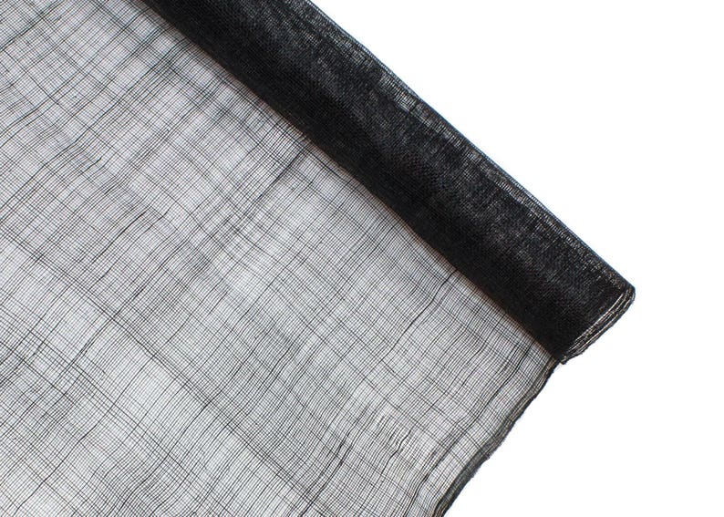 Stiffened Sinamay Millinery Fabric 1 Meter x 90cm Black Sold by the Meter