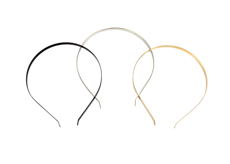 Flat Band Metal Headbands 7 Mm Wide Single Piece Gold Etsy