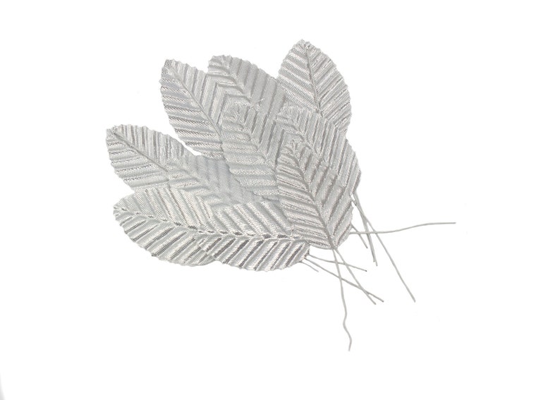 Silver Leaves for Artificial Flower Making /& Millinery 20 Pieces