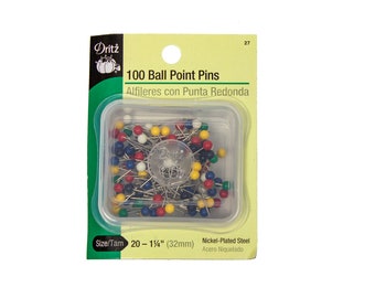 Dritz Ball Point Pins Size 20 - 1 1/4" - 100 Pieces