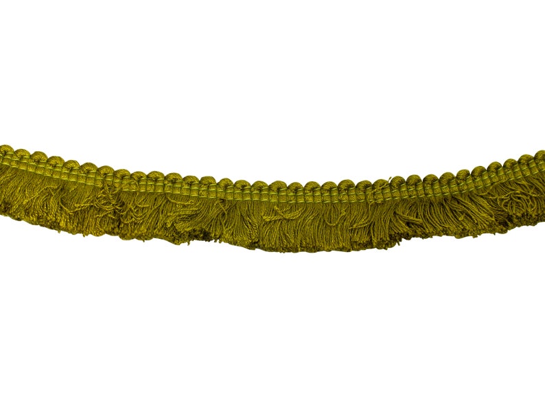 Vintage Trim Olive Green Fringe 1 Sold by the Yard