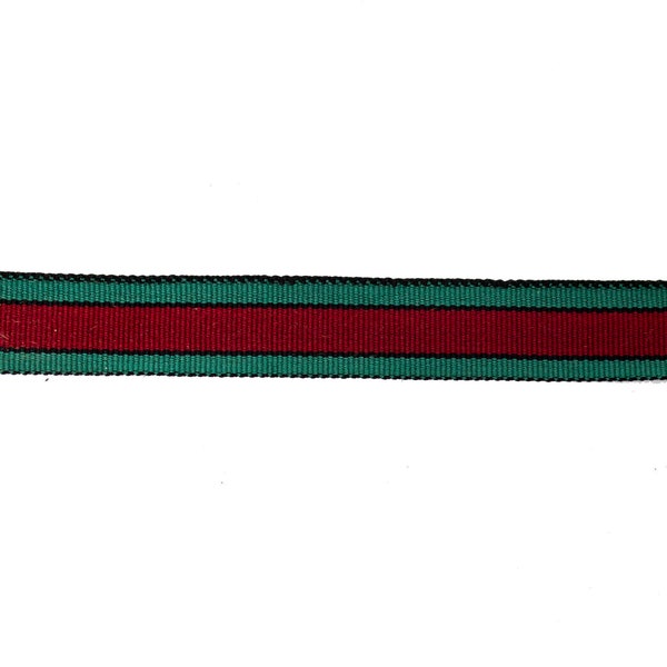 Vintage Trim Red, Green and Black Edge Ribbon 7/8" Wide - Sold by the Yard