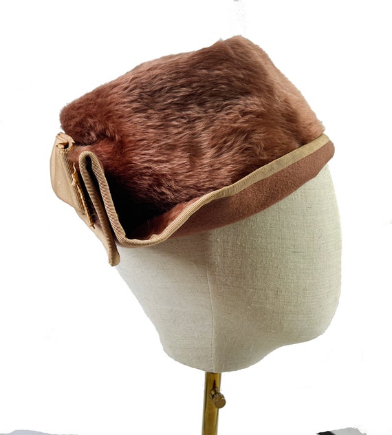 Vintage Fur Hat with Petersham Bow by Suzy Lee of… - image 3