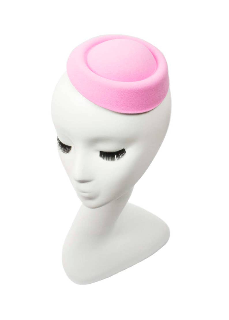 Oval Pillbox Stewardess Fascinator Hat Base 6 12 x 5 12 Light Pink