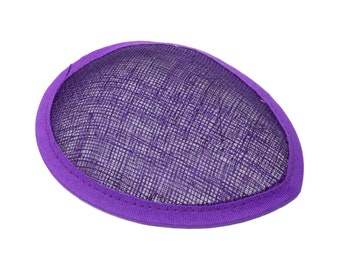 Sinamay Teardrop Fascinator Base 5 1/2" x 4" - Purple