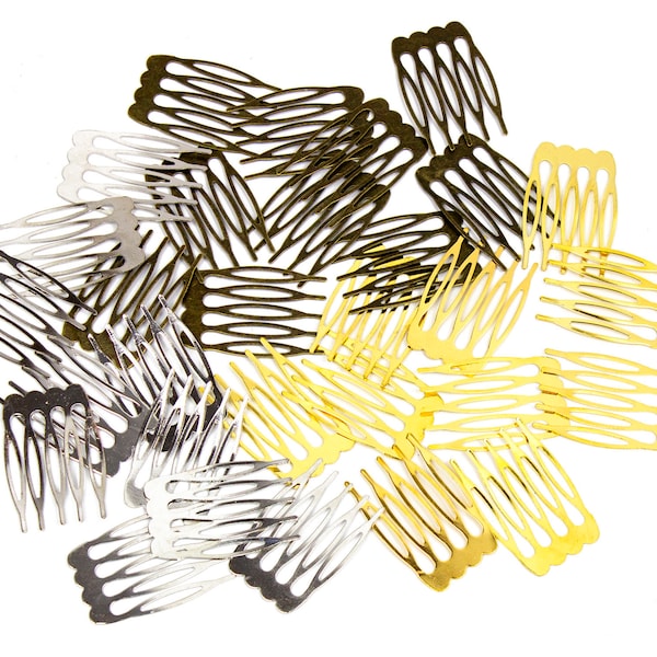 Metal Hair Comb Millinery Etsy