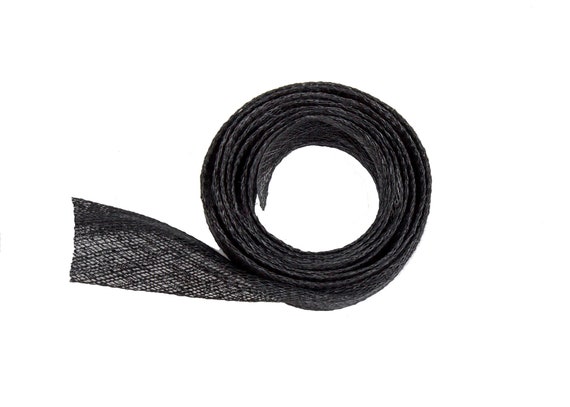 Sinamay Bias Binding Tape for Millinery 3 cm Wide Navy Blue 1 Meter