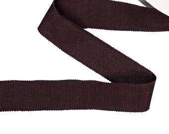 Petersham Ribbon Cotton Rayon 25 mm (1") - Sold by the Yard - Brown