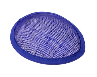 Sinamay Teardrop Fascinator Base 5 1/2" x 4" - Blue