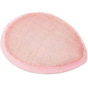 Sinamay Teardrop Fascinator Base 5 1/2&quot; x 4&quot; - Light Pink