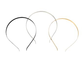 Fasce per capelli in metallo a fascia piatta larghe 7 mm