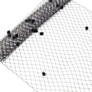 Russian Birdcage Veil Millinery Netting 10 Wide Black Dot Sold by the Yard image 1