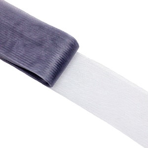 Crinoline Horsehair Braid 3&quot; (8 cm) Wide - Gray - Sold by the Yard