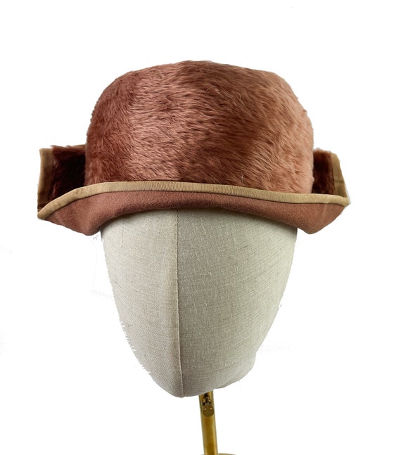 Vintage Fur Hat with Petersham Bow by Suzy Lee of… - image 2