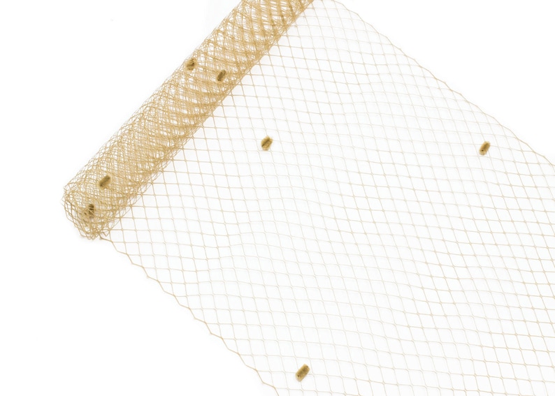 Russian Birdcage Veil Millinery Netting 10/" Wide Sold by the Yard Orange