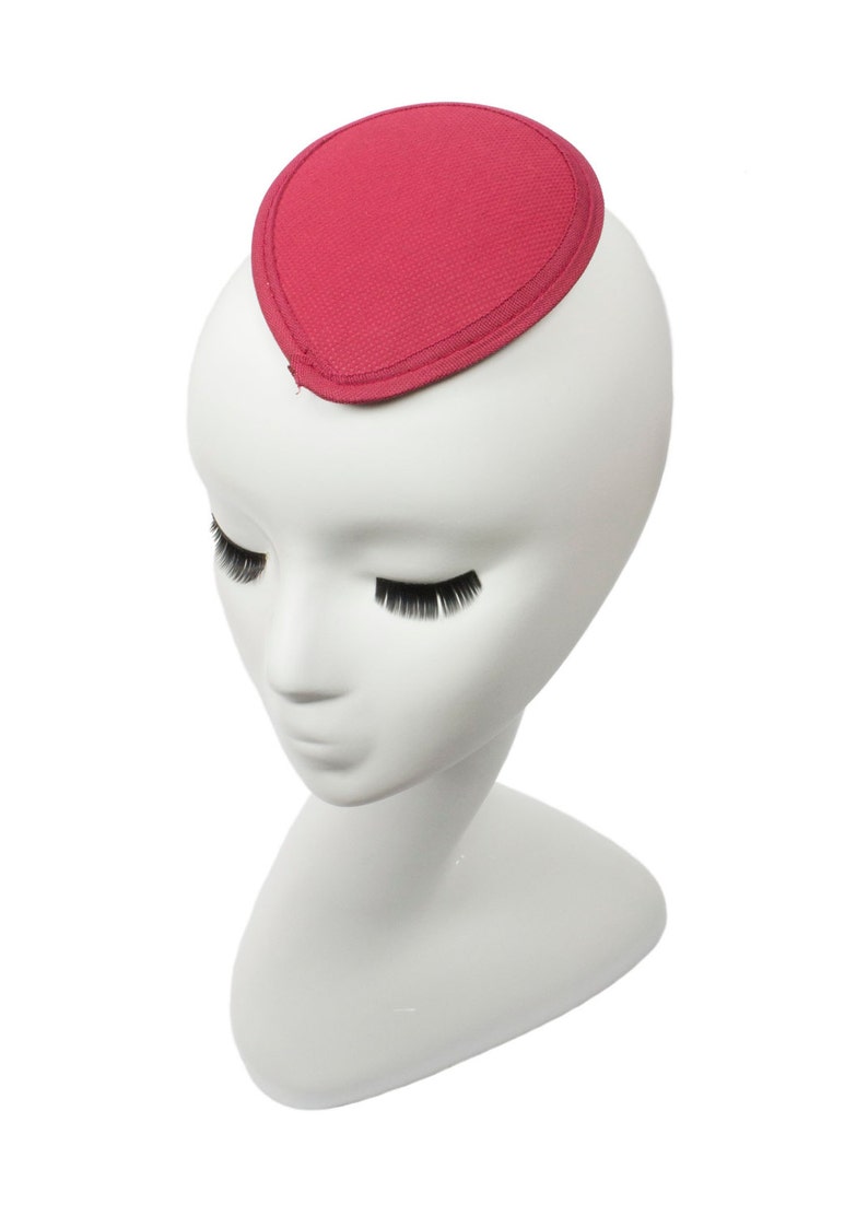 Teardrop Fascinator Hat Base with Hair Clips 6 x 4 12 Maroon