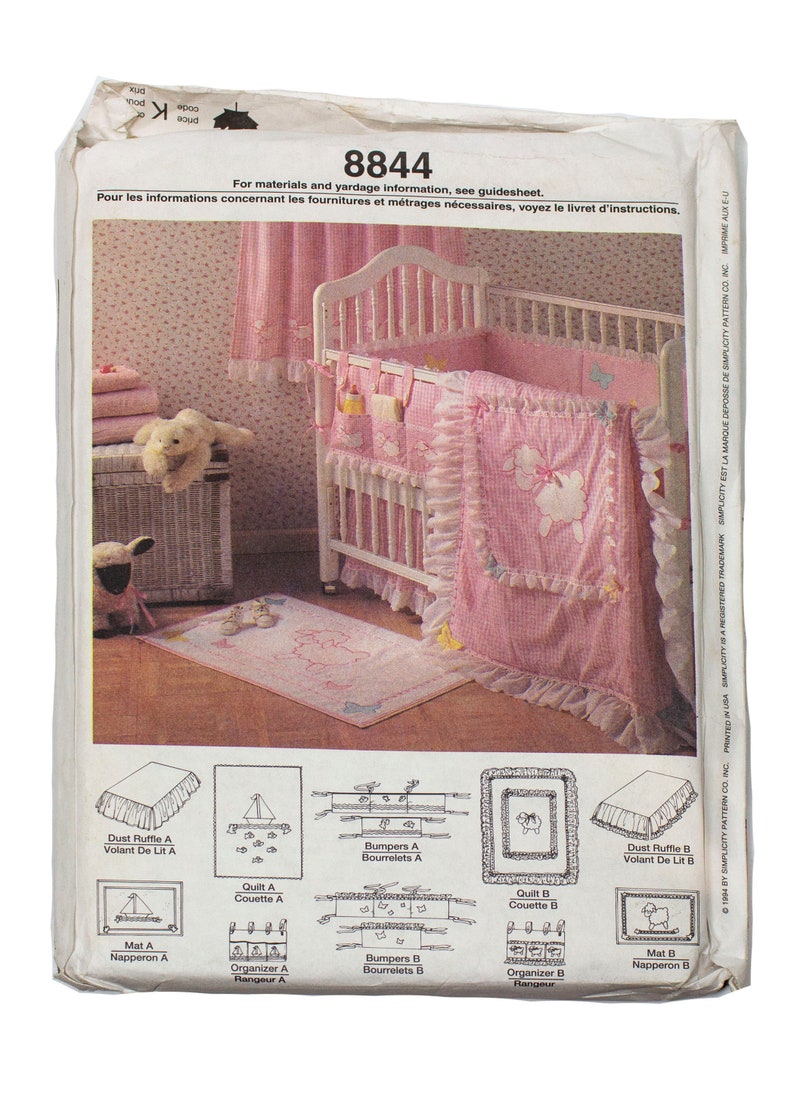 Simplicity Crafts 8844 Crib and Nursery Set Uncut One Size Etsy