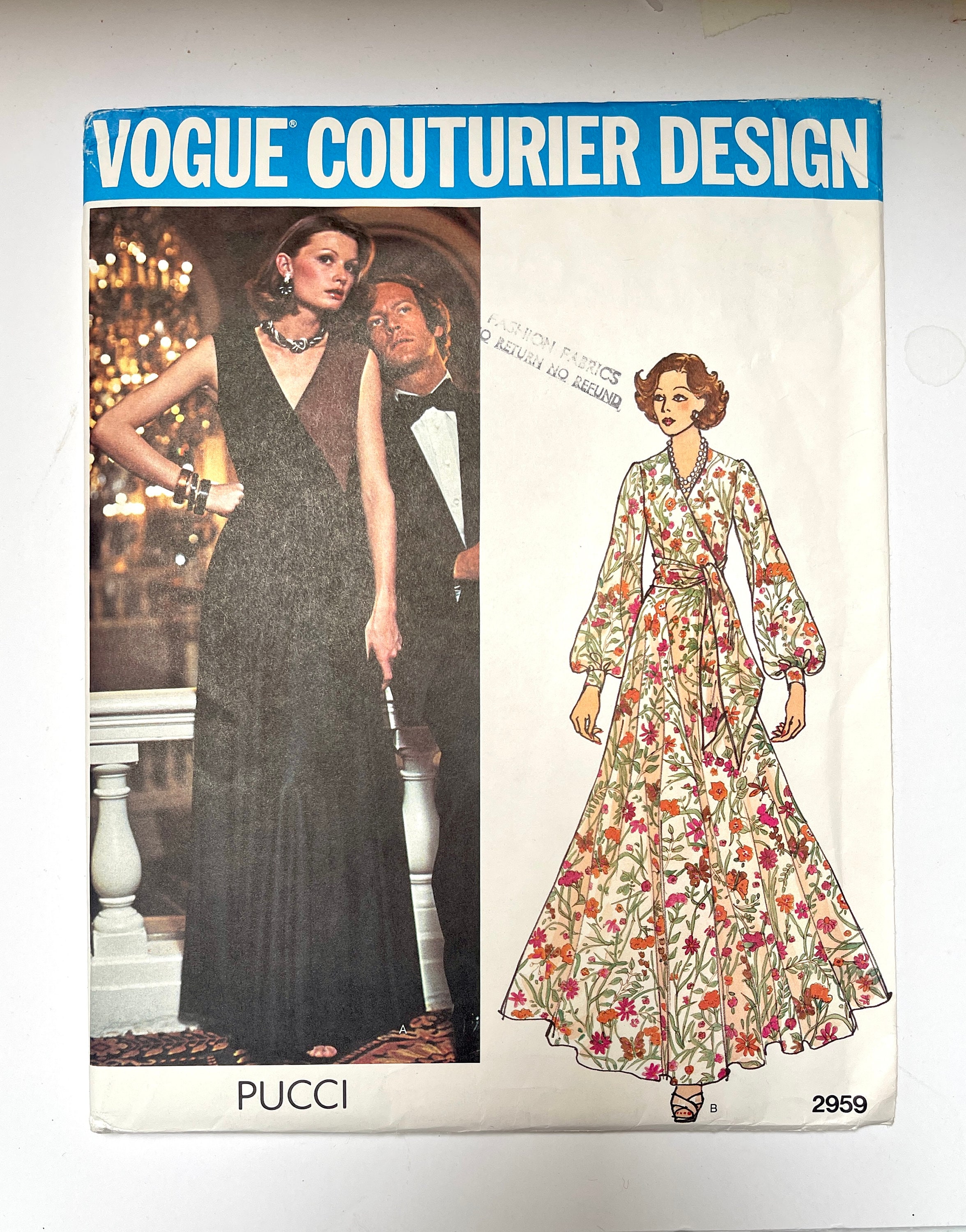 Emilio Pucci Vogue Couturier Designed Lounge Dress and Pants 