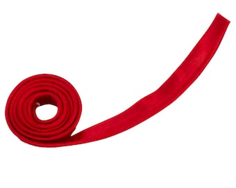 Satin Piping Binding Tape 1/2" Wide - Red - Vendu par cour