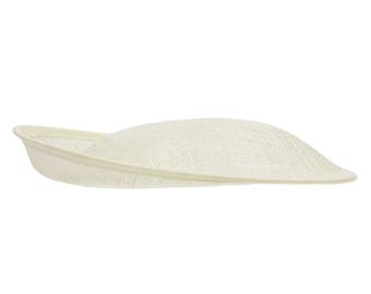 9 1/2" Ivory Sinamay Saucer with Upturned Brim Hat Base - Available in 16 Colors